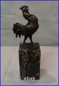 Statue Sculpture Coq Oiseau Animalier Style Art Deco Style Art Nouveau Bronze ma