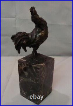 Statue Sculpture Coq Oiseau Animalier Style Art Deco Style Art Nouveau Bronze ma