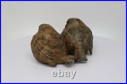 Statue Sculpture Couple de moineau Oiseau Animalier Style Art Deco Style Art Nou