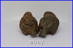 Statue Sculpture Couple de moineau Oiseau Animalier Style Art Deco Style Art Nou