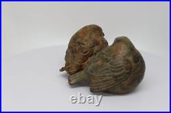 Statue Sculpture Couple de moineau Oiseau Animalier Style Art Deco Style Art Nou