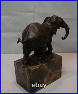 Statue Sculpture Elephant Animalier Style Art Deco Style Art Nouveau Bronze mass