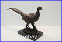 Statue Sculpture Faisan Oiseau Animalier Chasse Style Art Deco Style Art Nouveau