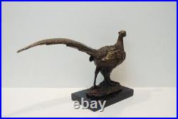 Statue Sculpture Faisan Oiseau Animalier Chasse Style Art Deco Style Art Nouveau