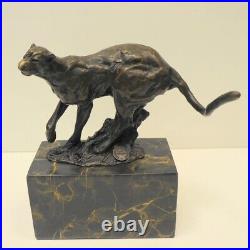 Statue Sculpture Guépard Animalier Style Art Deco Style Art Nouveau Bronze massi