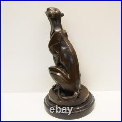Statue Sculpture Guepard Animalier Style Art Deco Style Art Nouveau Bronze massi Statue Sculpture Guepard Animalier Style Art Deco Style Art Nouveau Bronze massi