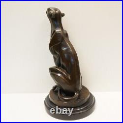 Statue Sculpture Guepard Animalier Style Art Deco Style Art Nouveau Bronze massi