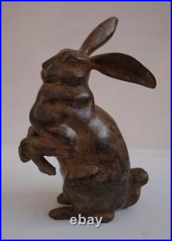 Statue Sculpture Lapin Lievre Animalier Chasse Style Art Deco Style Art Nouveau