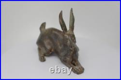 Statue Sculpture Lapin Lievre Animalier Chasse Style Art Deco Style Art Nouveau