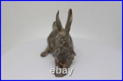 Statue Sculpture Lapin Lievre Animalier Chasse Style Art Deco Style Art Nouveau