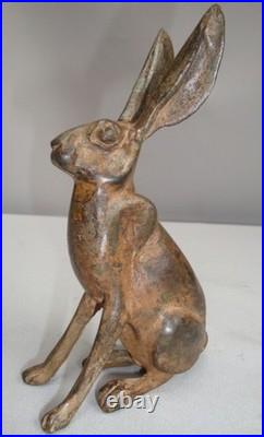Statue Sculpture Lapin Lievre Animalier Chasse Style Art Deco Style Art Nouveau