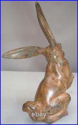 Statue Sculpture Lapin Lievre Animalier Chasse Style Art Deco Style Art Nouveau