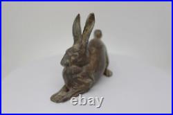 Statue Sculpture Lapin Lievre Animalier Chasse Style Art Deco Style Art Nouveau