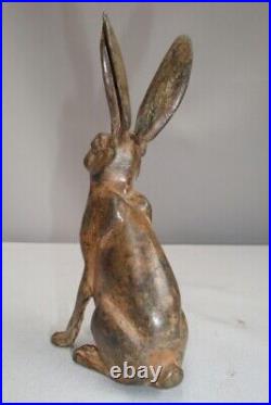 Statue Sculpture Lapin Lievre Animalier Chasse Style Art Deco Style Art Nouveau