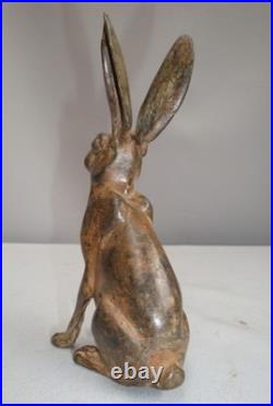 Statue Sculpture Lapin Lievre Animalier Chasse Style Art Deco Style Art Nouveau