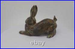 Statue Sculpture Lapin Lievre Animalier Chasse Style Art Deco Style Art Nouveau