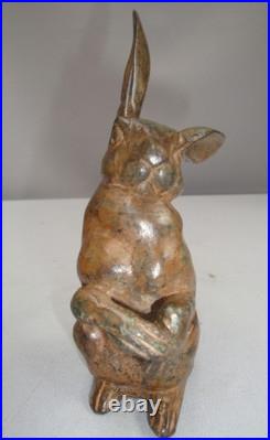 Statue Sculpture Lapin Lievre Animalier Chasse Style Art Deco Style Art Nouveau