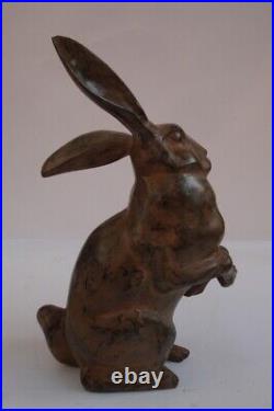 Statue Sculpture Lapin Lievre Animalier Chasse Style Art Deco Style Art Nouveau