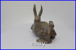 Statue Sculpture Lapin Lievre Animalier Chasse Style Art Deco Style Art Nouveau