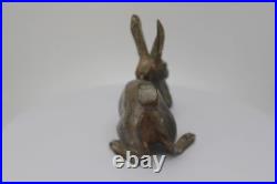 Statue Sculpture Lapin Lievre Animalier Chasse Style Art Deco Style Art Nouveau