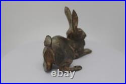 Statue Sculpture Lapin Lievre Animalier Chasse Style Art Deco Style Art Nouveau