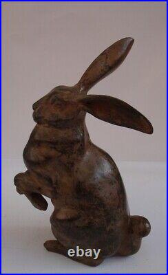 Statue Sculpture Lapin Lievre Animalier Chasse Style Art Deco Style Art Nouveau