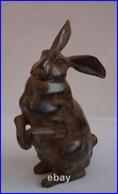 Statue Sculpture Lapin Lievre Animalier Chasse Style Art Deco Style Art Nouveau