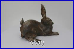 Statue Sculpture Lapin Lievre Animalier Chasse Style Art Deco Style Art Nouveau