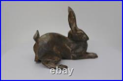 Statue Sculpture Lapin Lievre Animalier Chasse Style Art Deco Style Art Nouveau