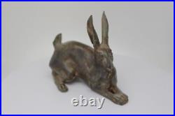 Statue Sculpture Lapin Lievre Animalier Chasse Style Art Deco Style Art Nouveau