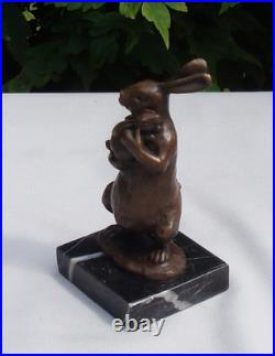 Statue Sculpture Lapin Lievre Animalier Style Art Deco Style Art Nouveau Bronze Statue Sculpture Lapin Lievre Animalier Style Art Deco Style Art Nouveau Bronze