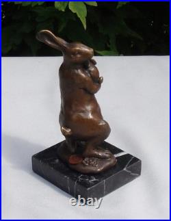 Statue Sculpture Lapin Lievre Animalier Style Art Deco Style Art Nouveau Bronze