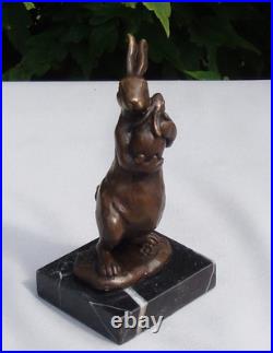 Statue Sculpture Lapin Lievre Animalier Style Art Deco Style Art Nouveau Bronze Statue Sculpture Lapin Lievre Animalier Style Art Deco Style Art Nouveau Bronze