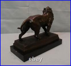 Statue Sculpture Lion Animalier Style Art Deco Style Art Nouveau Bronze massif S Statue Sculpture Lion Animalier Style Art Deco Style Art Nouveau Bronze massif S