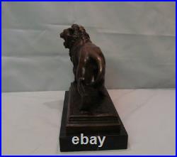 Statue Sculpture Lion Animalier Style Art Deco Style Art Nouveau Bronze massif S Statue Sculpture Lion Animalier Style Art Deco Style Art Nouveau Bronze massif S