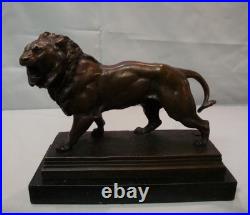 Statue Sculpture Lion Animalier Style Art Deco Style Art Nouveau Bronze massif S Statue Sculpture Lion Animalier Style Art Deco Style Art Nouveau Bronze massif S