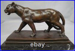 Statue Sculpture Lion Lionne Animalier Style Art Deco Style Art Nouveau Bronze m