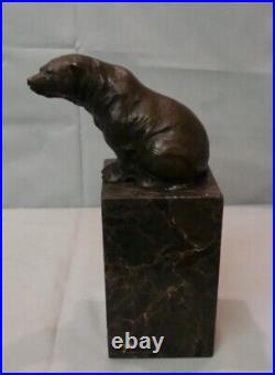 Statue Sculpture Ours Animalier Style Art Deco Style Art Nouveau Bronze massif