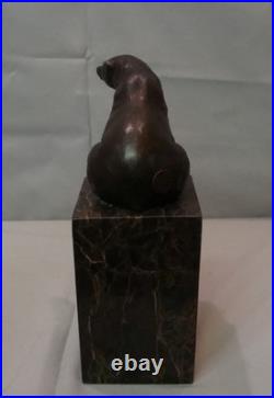 Statue Sculpture Ours Animalier Style Art Deco Style Art Nouveau Bronze massif