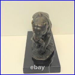 Statue Sculpture Ours Animalier Style Art Deco Style Art Nouveau Bronze massif S