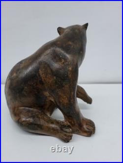Statue Sculpture Ours Animalier Style Art Deco Style Art Nouveau Bronze massif S