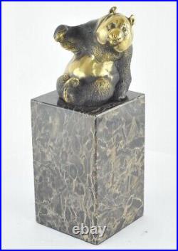 Statue Sculpture Panda Animalier Style Art Deco Style Art Nouveau Bronze massif Statue Sculpture Panda Animalier Style Art Deco Style Art Nouveau Bronze massif