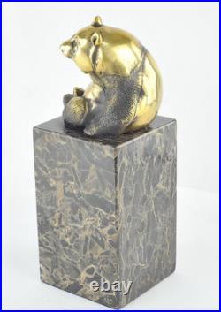Statue Sculpture Panda Animalier Style Art Deco Style Art Nouveau Bronze massif Statue Sculpture Panda Animalier Style Art Deco Style Art Nouveau Bronze massif