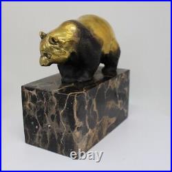 Statue Sculpture Panda Animalier Style Art Deco Style Art Nouveau Bronze massif