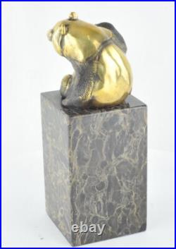 Statue Sculpture Panda Animalier Style Art Deco Style Art Nouveau Bronze massif Statue Sculpture Panda Animalier Style Art Deco Style Art Nouveau Bronze massif