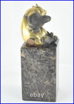 Statue Sculpture Panda Animalier Style Art Deco Style Art Nouveau Bronze massif Statue Sculpture Panda Animalier Style Art Deco Style Art Nouveau Bronze massif
