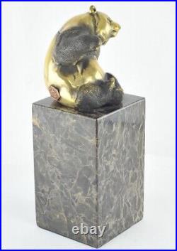 Statue Sculpture Panda Animalier Style Art Deco Style Art Nouveau Bronze massif Statue Sculpture Panda Animalier Style Art Deco Style Art Nouveau Bronze massif