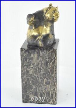 Statue Sculpture Panda Animalier Style Art Deco Style Art Nouveau Bronze massif Statue Sculpture Panda Animalier Style Art Deco Style Art Nouveau Bronze massif