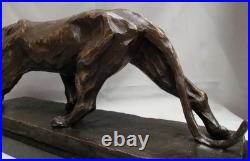 Statue Sculpture Panthere Animalier Style Art Deco Style Art Nouveau Bronze mass