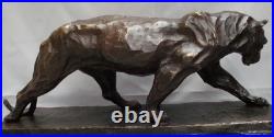 Statue Sculpture Panthere Animalier Style Art Deco Style Art Nouveau Bronze mass
